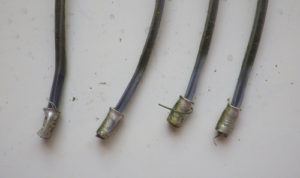 草刈機・刈払機用チタニウムナイロンコード差込み式3mmを電工用圧着ペンチで自作する方法　ナイロンコード 比較